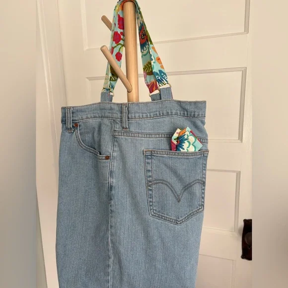 Levi's Blue Denim Tote - Picture 4 of 7